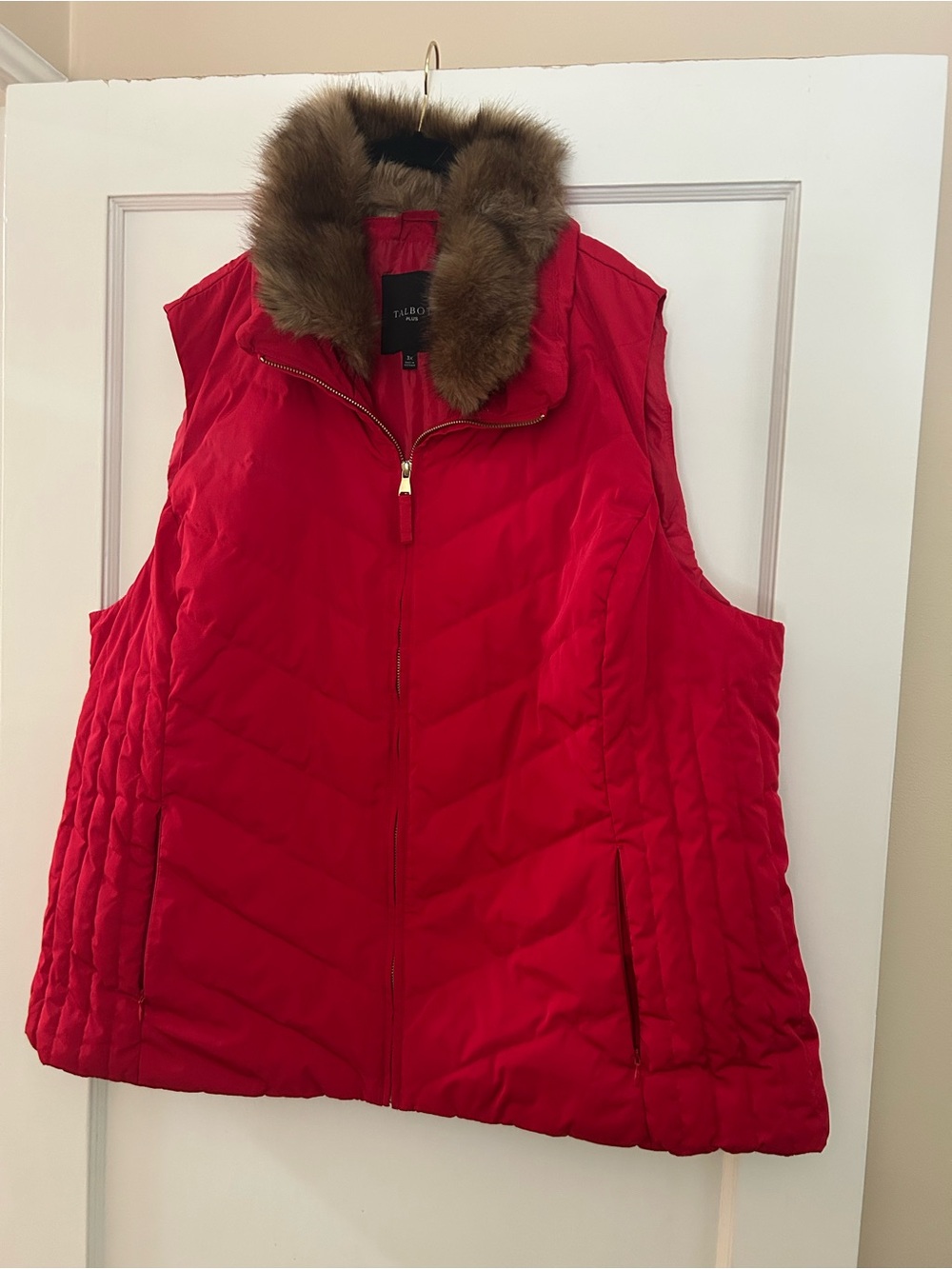 Talbots vest, red, 3X